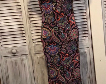 Maxi Vintage women's dress from the 90s - paisley dress - boho dress - boho dress - multicolored color dress . small size