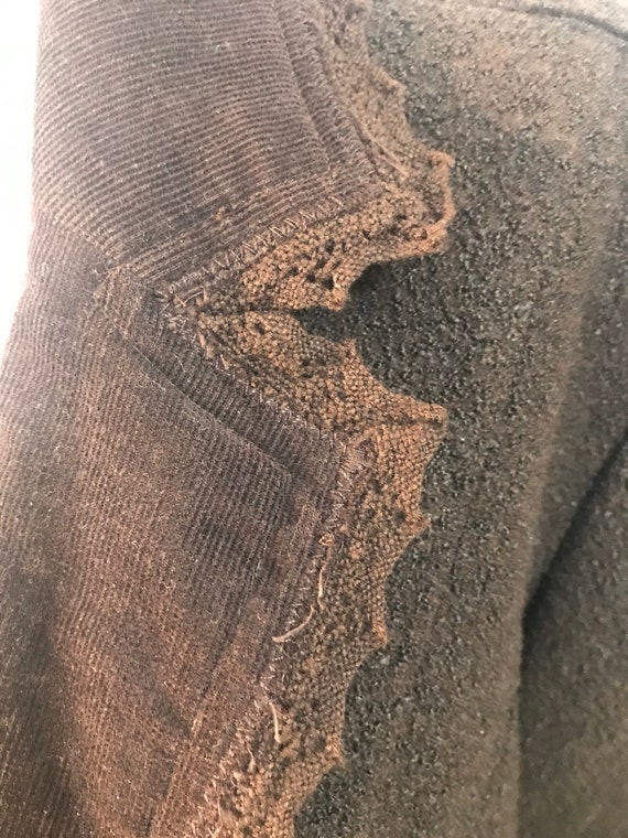 Vintage women's jacket in boiled wool color brown… - image 3