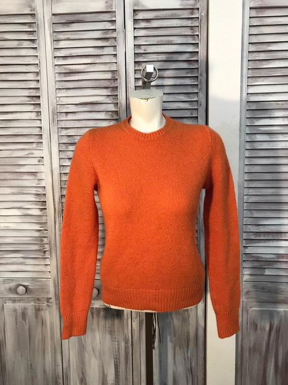 vintage women's sweater - orange sweater of the 80