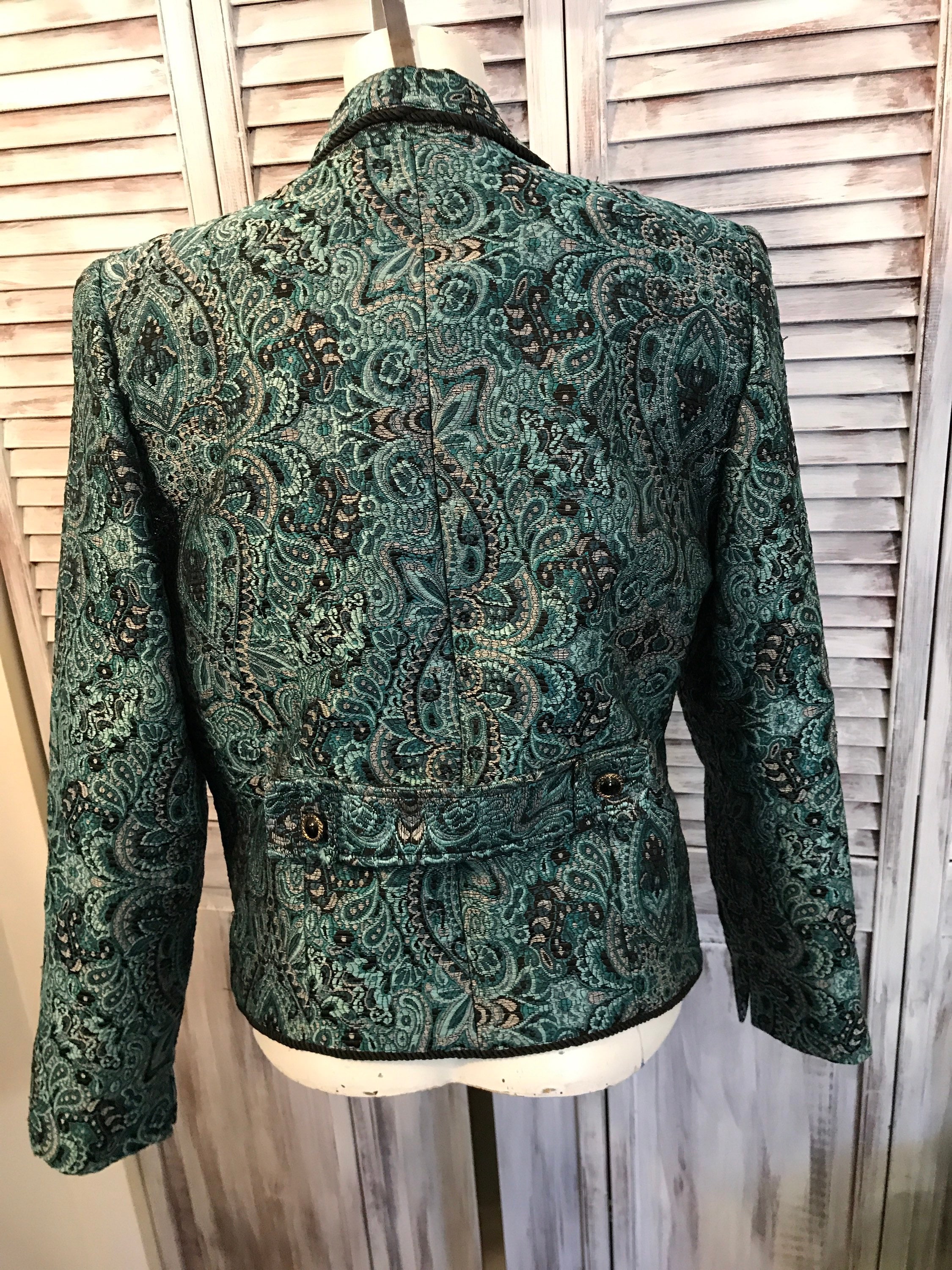Vintage women's veston paisley pattern blazer vintage | Etsy