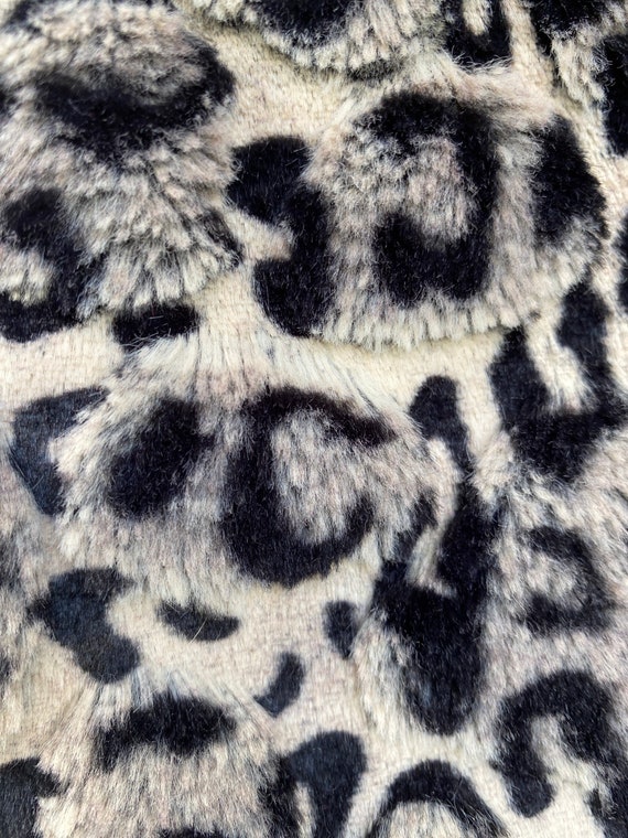 Leopard faux fur jacket vintage woman size 42 or … - image 4
