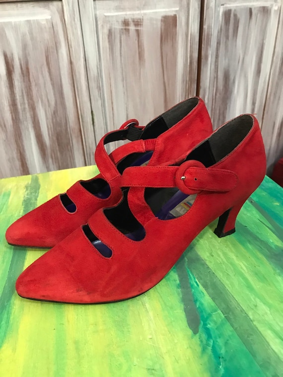 womens red shoes size 10