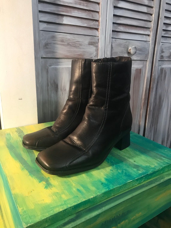 Vintage dameslaars bruine leren laars Hush Puppies laarzen - Etsy Nederland