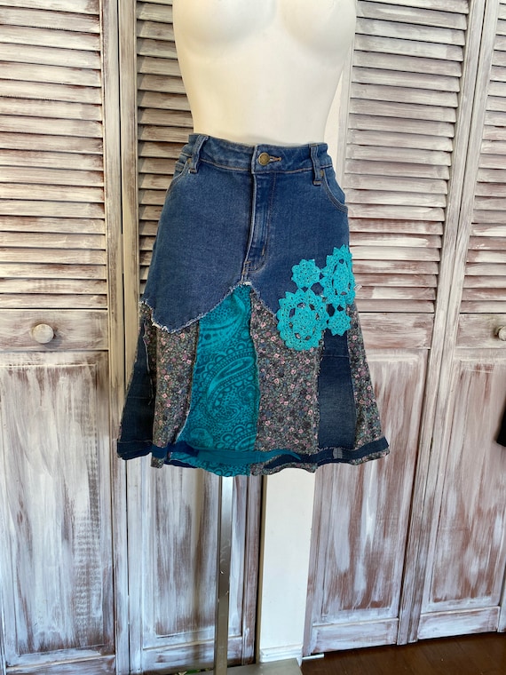 Upcycle jeans to skirt sale