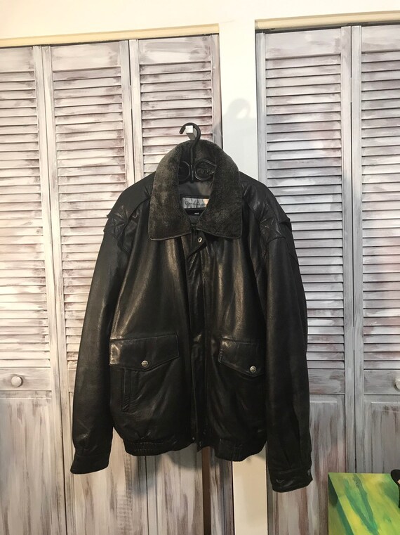 Vintage men's leather coat Cappola classic leather wear | Etsy