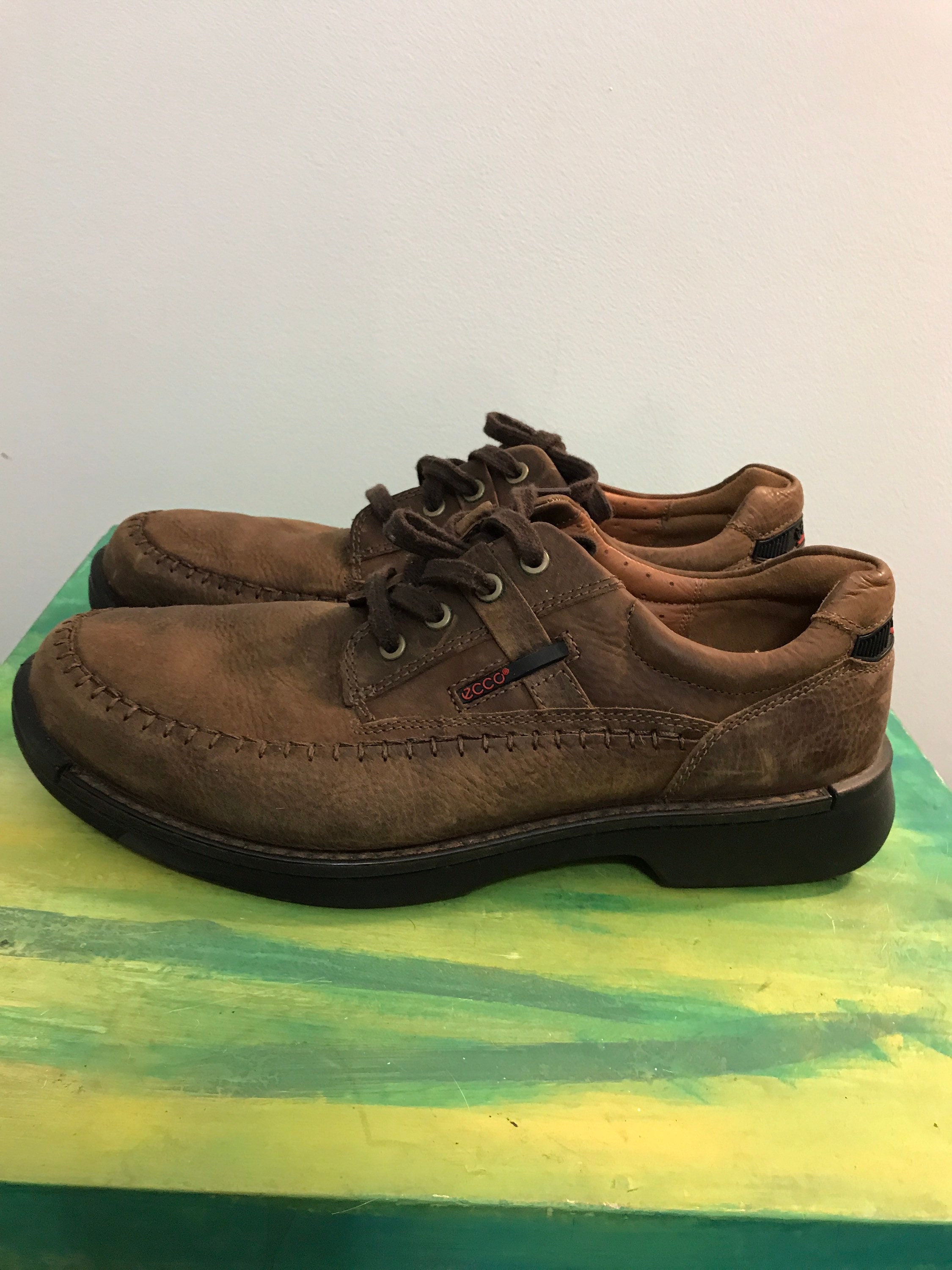 Vintage Men's Lace-up Shoe Ecco in Brown - Etsy Israel