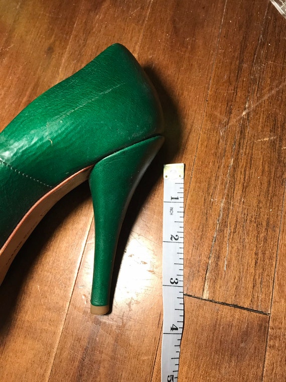 Women's peep toe shoe - Miss Sixty in emerald gre… - image 7