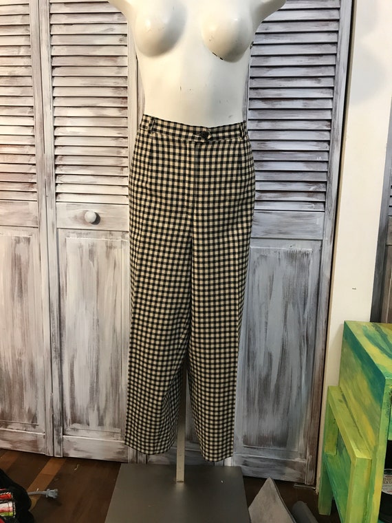 Pantalon femme tartan des années 70 pantalon tail… - image 1