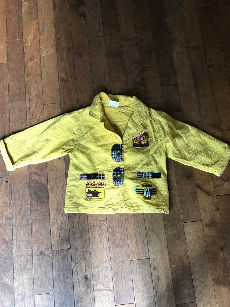 yellow size 12 months with patch boy Jacket