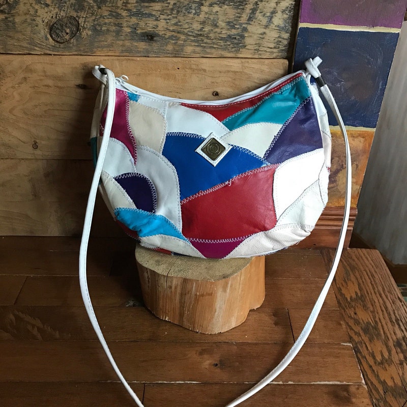 Vintage Brown Patchwork Leather Handbag main image 1