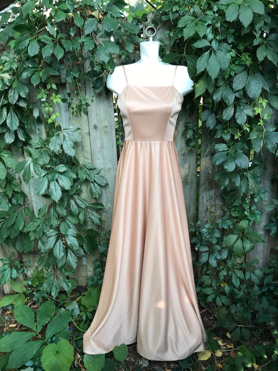 Very Long Dress With Metallic Beige Bolero Size 10 Etsy