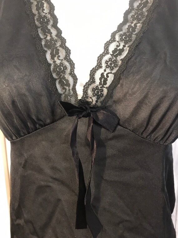 Vintage petticoat, 70s underwear - black high pet… - image 3