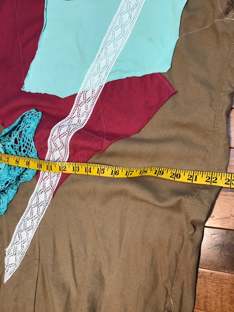 turquoise and Red Dress up cycled clothing-plus size-tunic boho-loose dress-unique tunic dress-one size-beige Brown