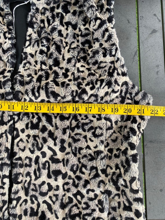 Leopard faux fur jacket vintage woman size 42 or … - image 7