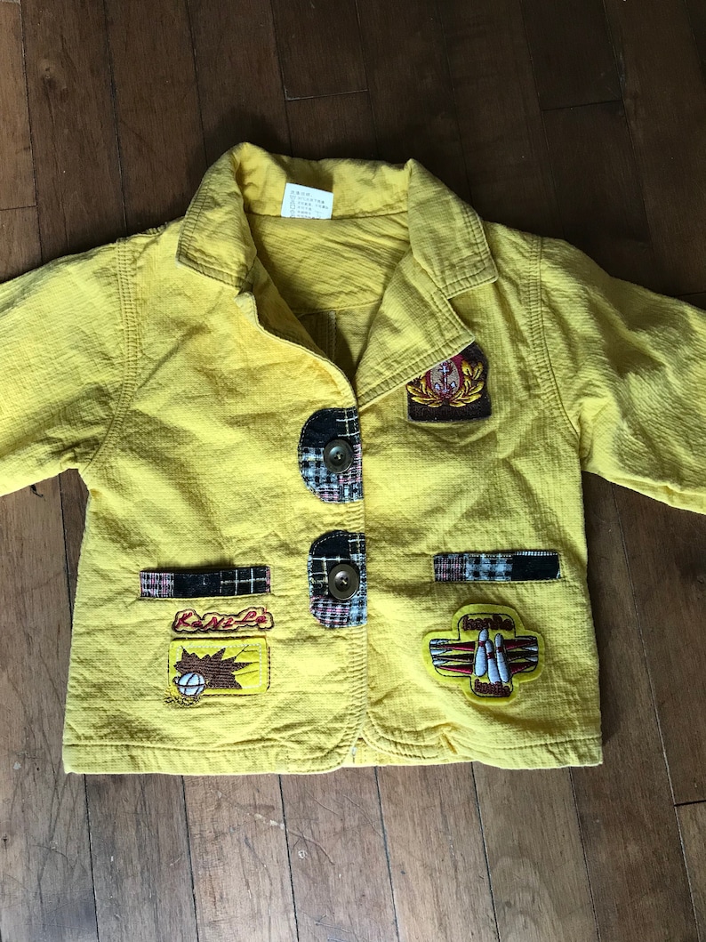 yellow size 12 months with patch boy Jacket