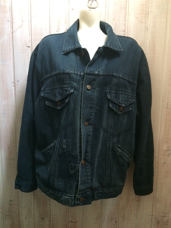 Jeans jacket vintage , veste jeans Année 80 over