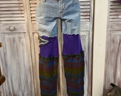 Jeans leggings up cycled woman size 30