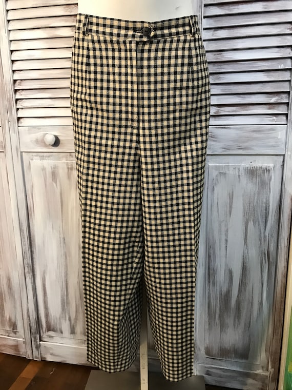 Pantalón tartán mujer 70 Pantalón talle alto talla 46 con - Etsy España