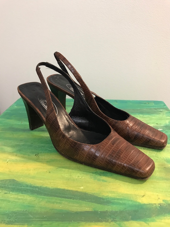 Women's shoe - vintage 90s - Spanish shoe - leath… - image 1