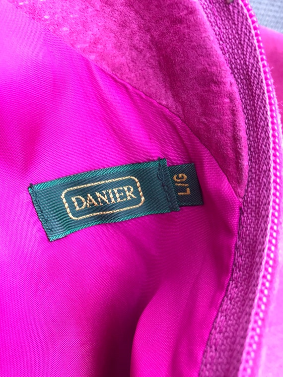 Danier fuchsia pink suede dress - 80s vintage dre… - image 5