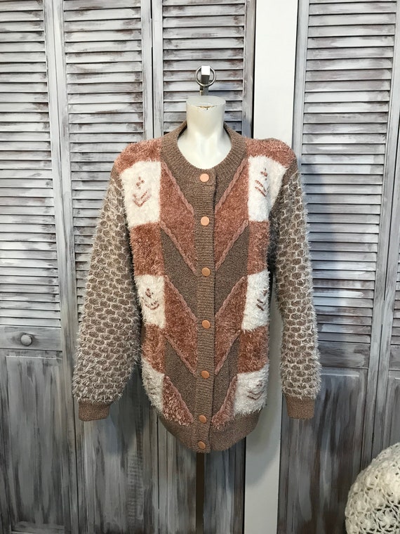 Veste Vintage Velours Beige Fleurie Oilily - Taille 42, Années 90, Très Bon état