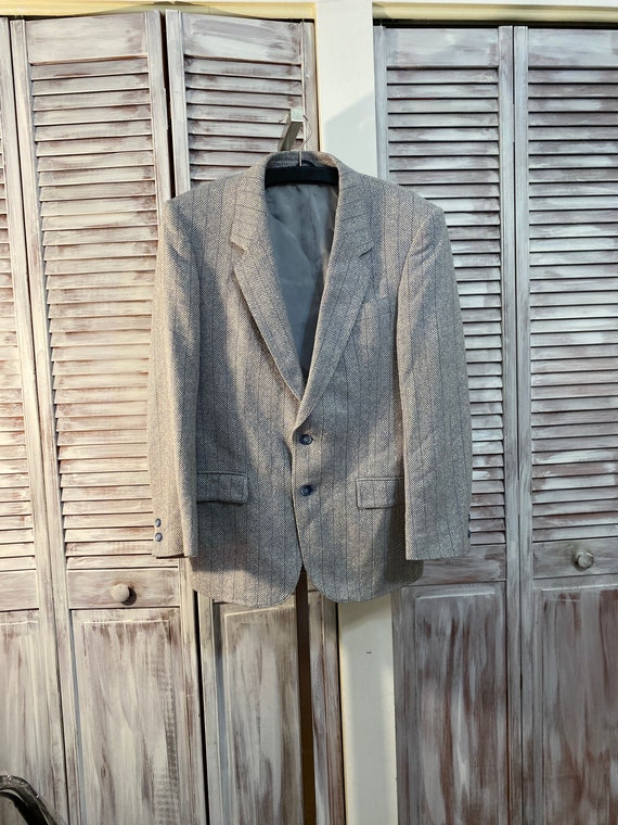 Vintage Men's Gray and White Tweed Jacket From Wm.h.leishman by Tip Top  Size L -  Canada