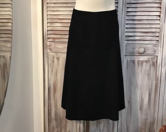 Jupe femme - jupe maxi vintage - année 80 s jupe en laine noire - Harvé Benard - grandeur 10