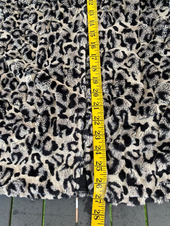 Leopard faux fur jacket vintage woman size 42 or … - image 10