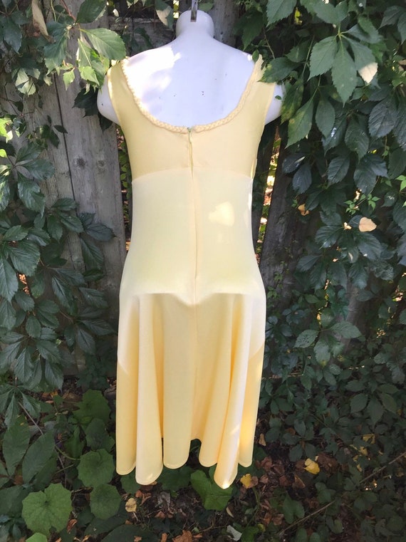 Vintage yellow dress - 1970s long dress and yello… - image 3