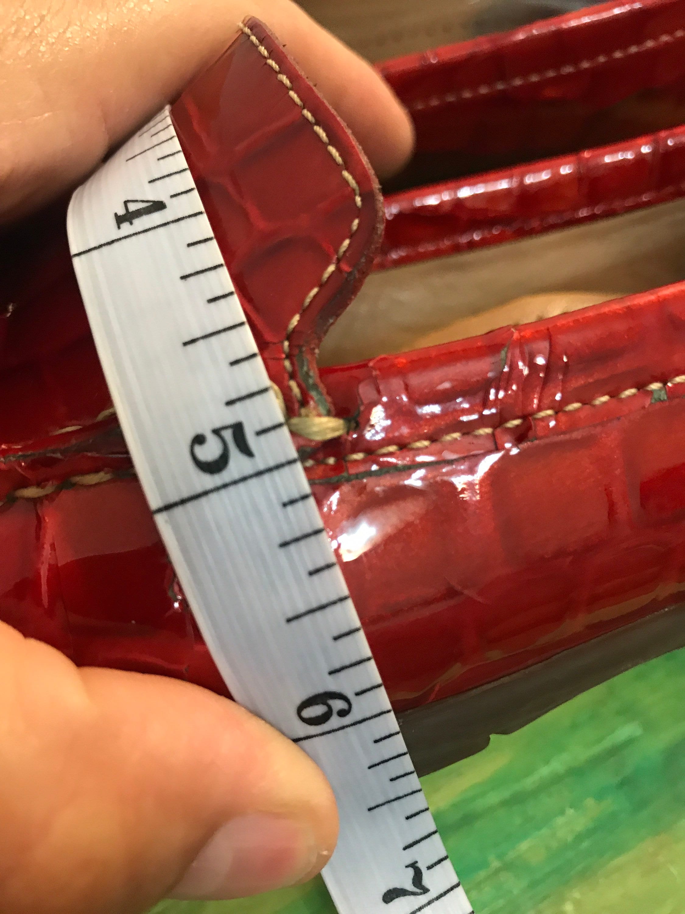 Women s Shoe Vintage Brazilian Shoes Imitation Crocodile Red Leather Moccasins Year 90 Size 5 Us Registered 3 1 2 Etsy Ireland