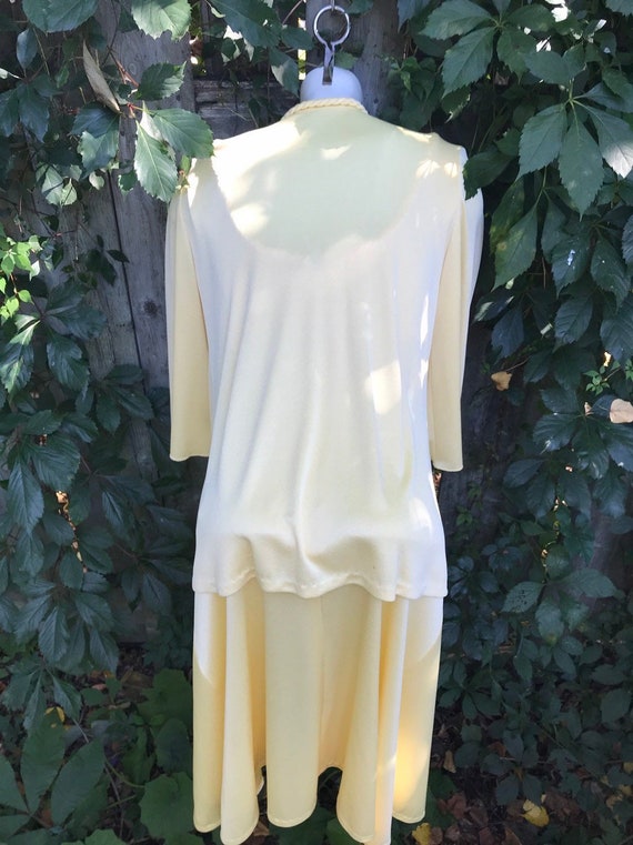 Vintage yellow dress - 1970s long dress and yello… - image 4