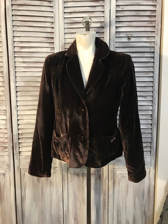 Veste femme velours - boho - veste vintage en velo