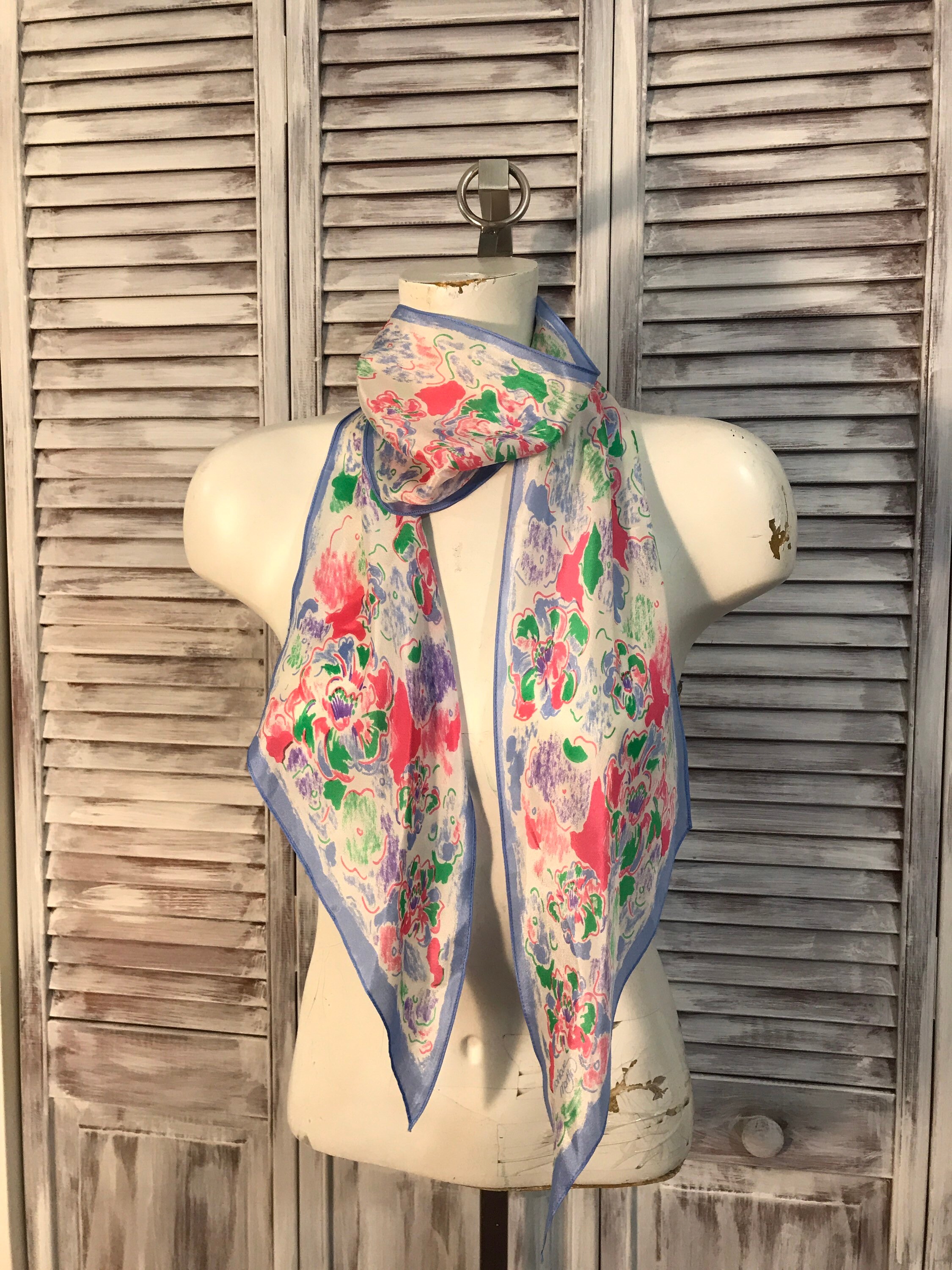 Floral Silk Scarf -  Canada