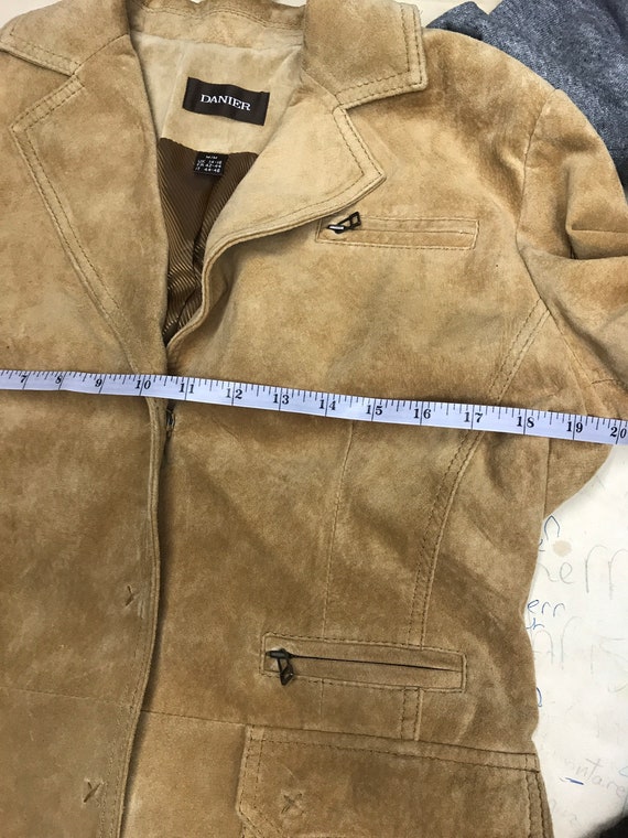ヴィンテージ レザー ジャケット スエード レザー ジャケット タン 