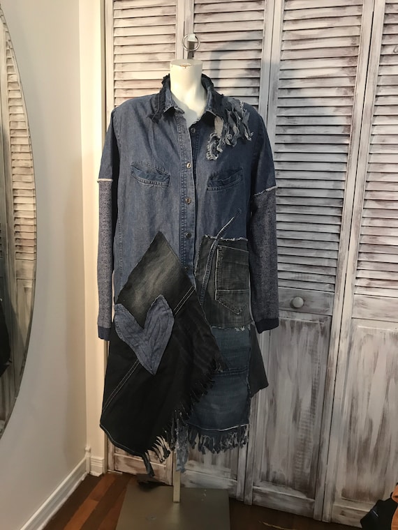Jeans jacket shop with frock