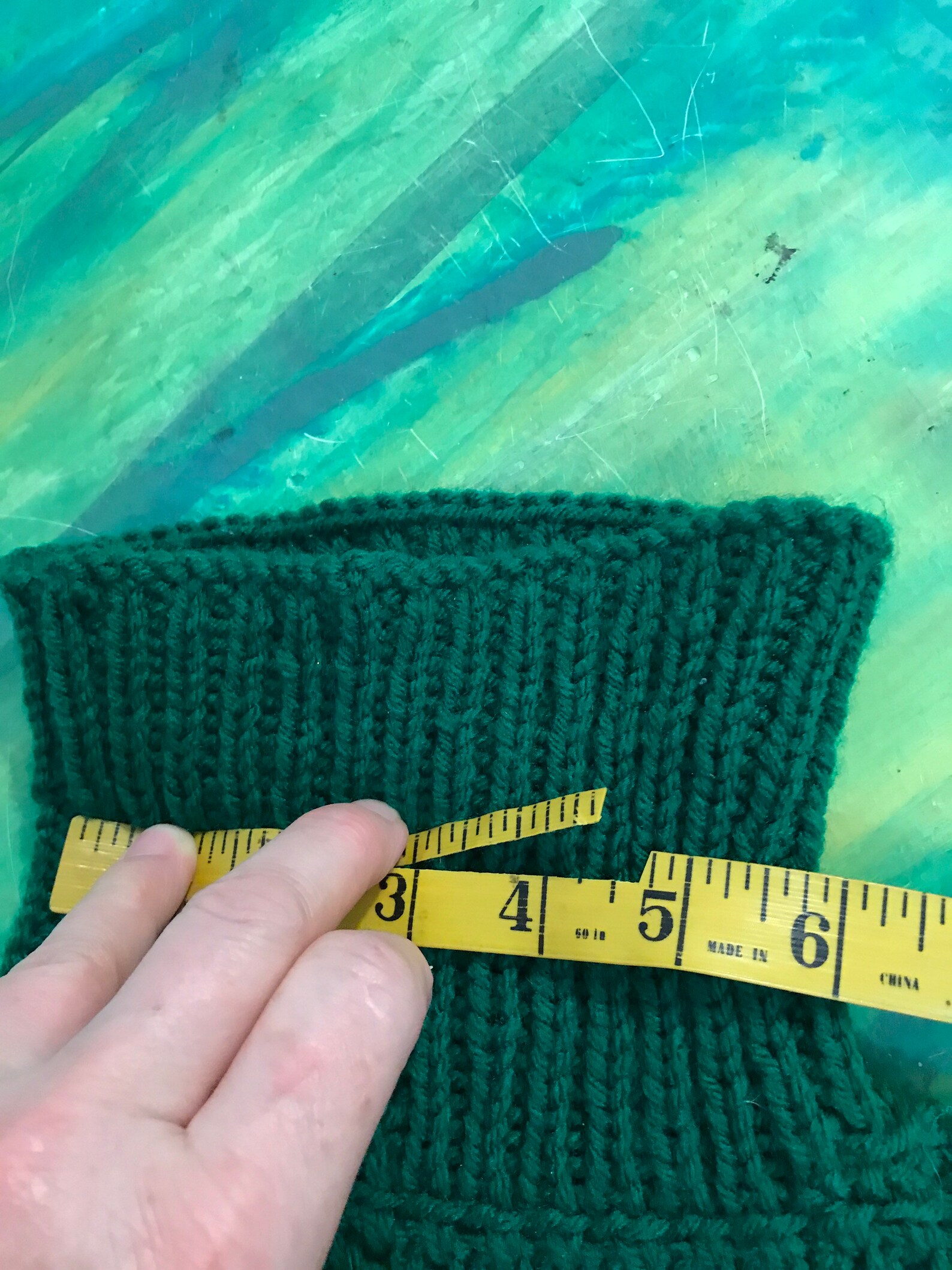 Vintage Knitted Collar Has Dark Green Hand Knit Streachsingle Etsy