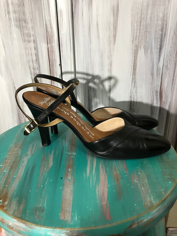 Women's shoe - vintage pump - 60s - patent leathe… - image 9