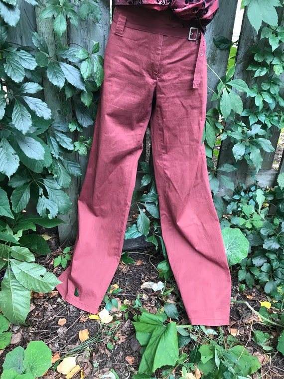 Brick red cheap pants