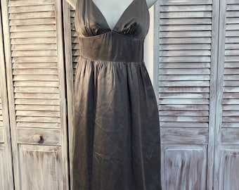 Vintage women's gray silk dress by Jacob - vintage from the 1990s - size 1/2