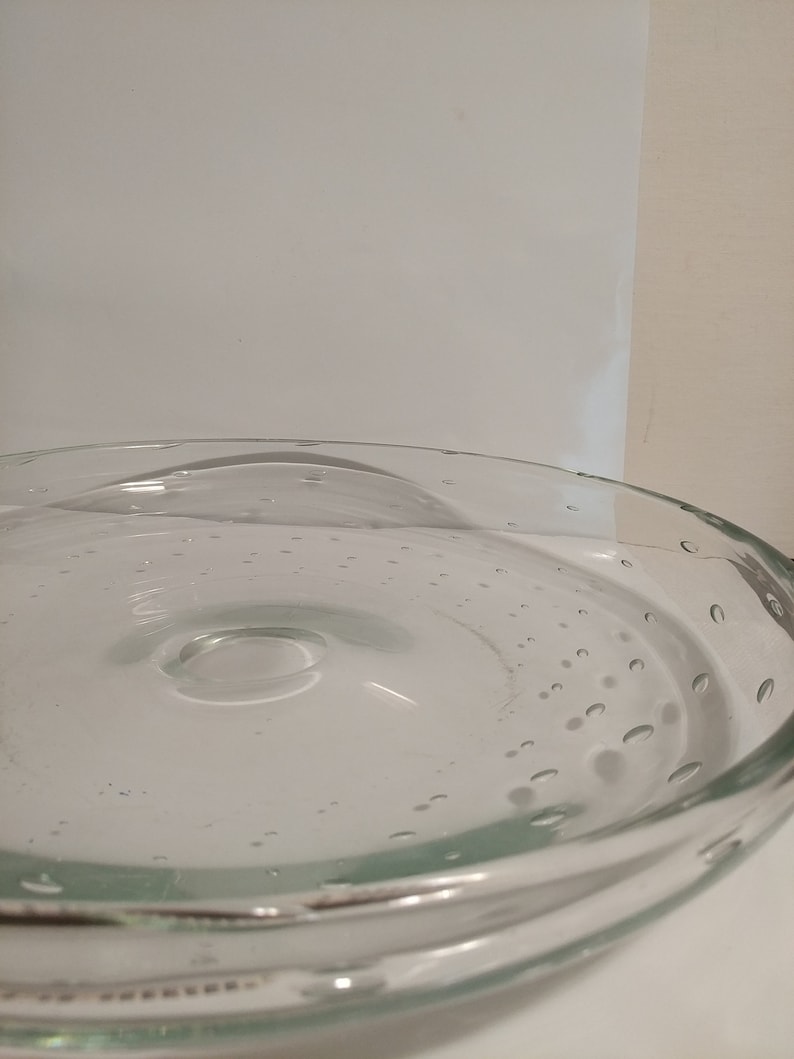 Vintage Bubble Glass Platter Etsy