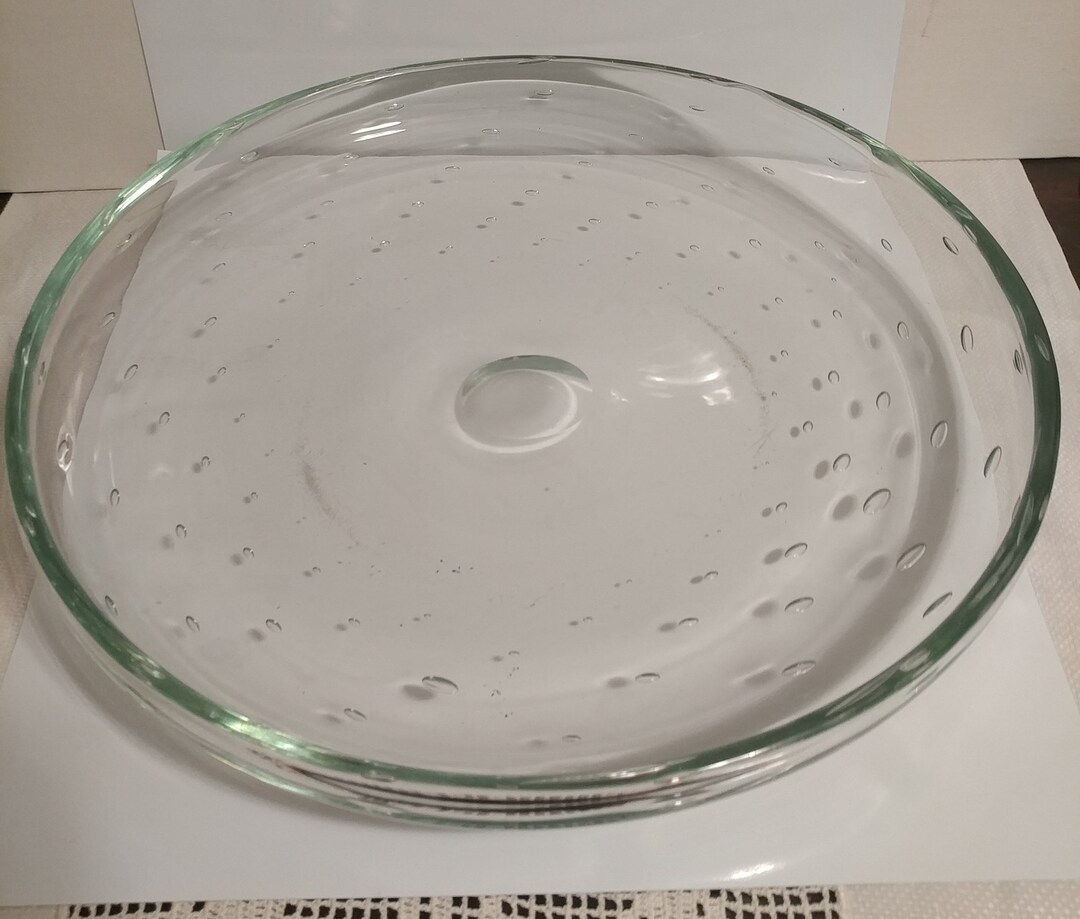 Vintage Bubble Glass Platter Etsy
