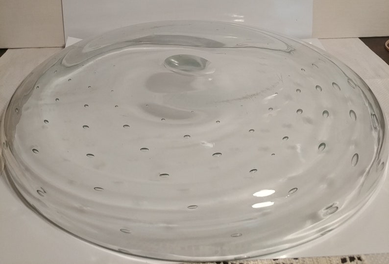 Vintage Bubble Glass Platter Etsy