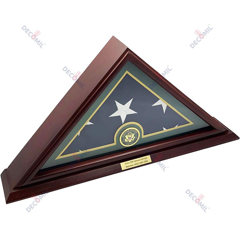 5x9 American Veteran Burial Flag Display Case Solid Etsy