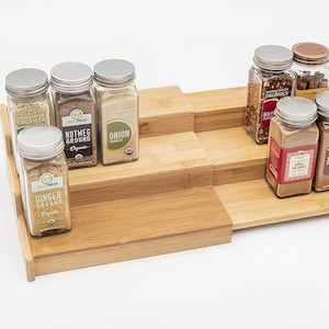 3-Tier Bamboo Expanding Spice Shelf