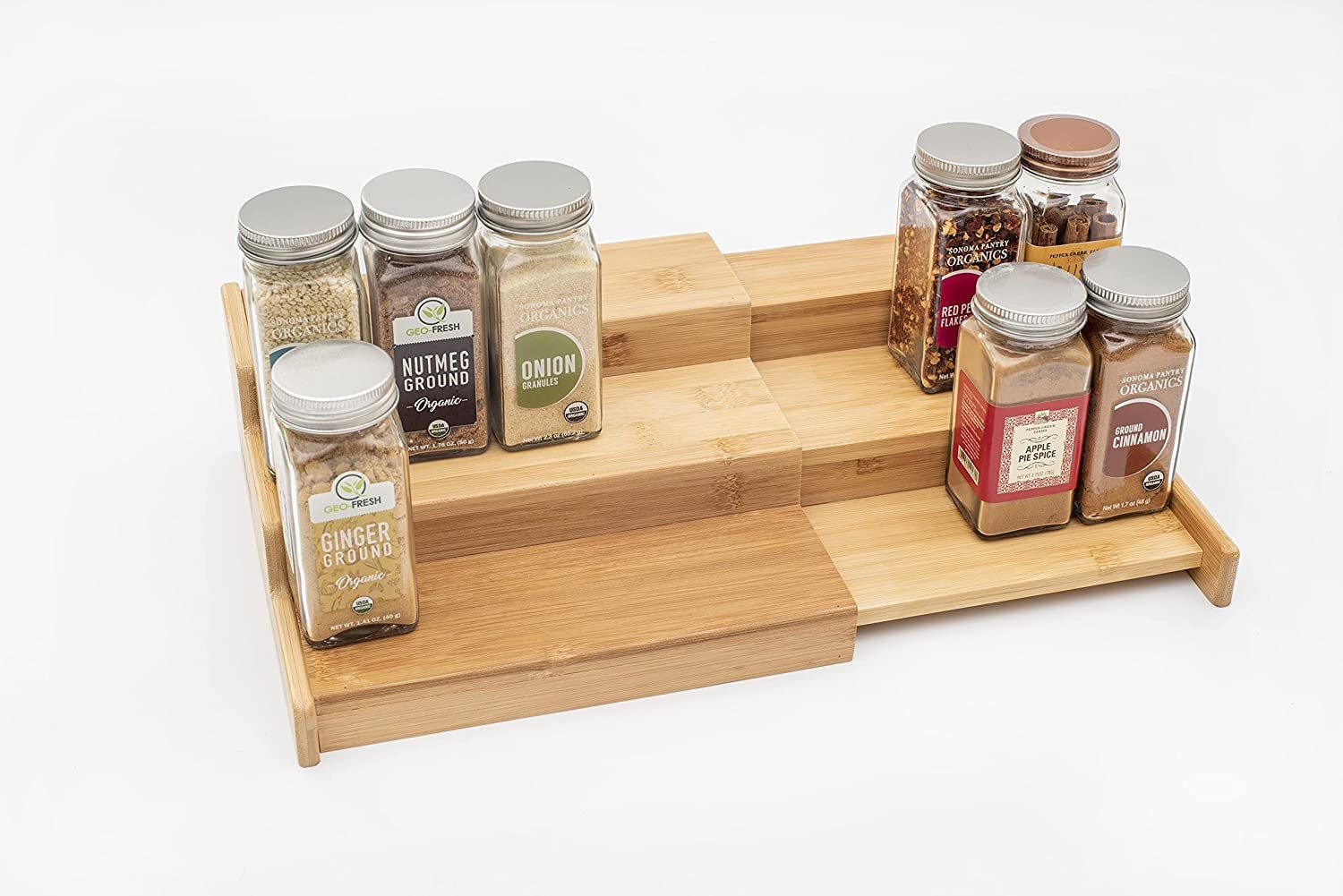 Buy Wholesale China High Quality 4-tier Bamboo Spice Rack With 20 Pack 7oz Spice  Jars And Labels, Countertop Seasoning Organizer Set Drawer Spice & 4-tier Bamboo  Spice Rack With 20 Pack at