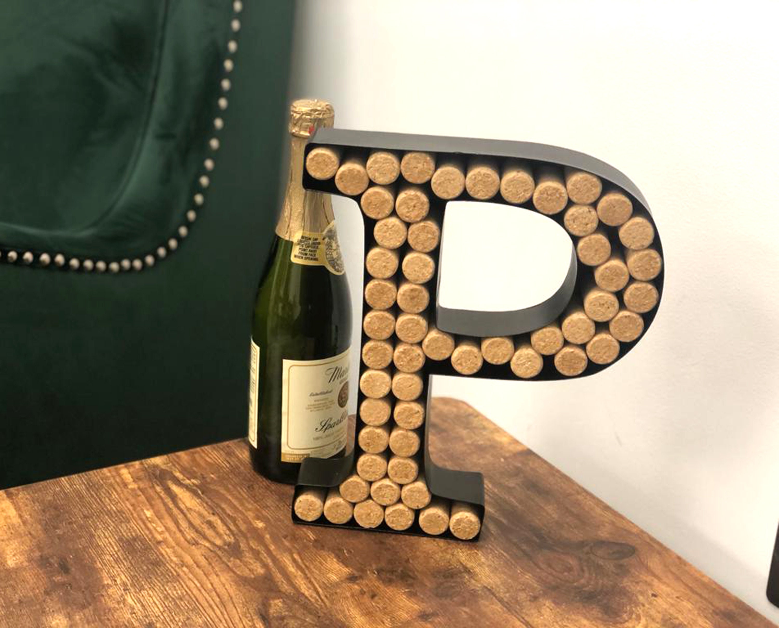 Wine Cork Holder AZ letter P Decorative Wine Etsy UK