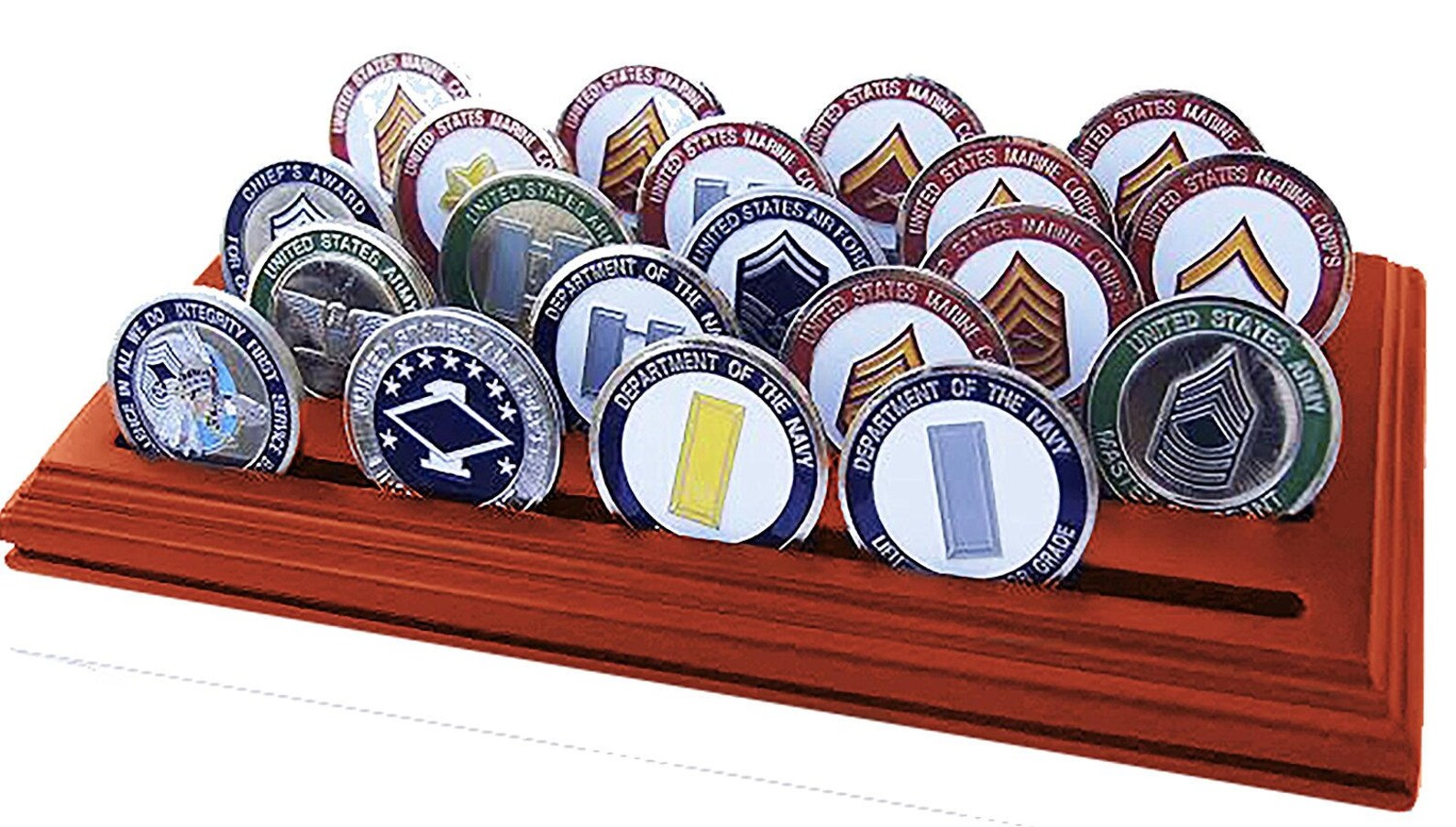 DECOMIL Military Collectible Challenge Coin Holder (medium, 5 Rows ...