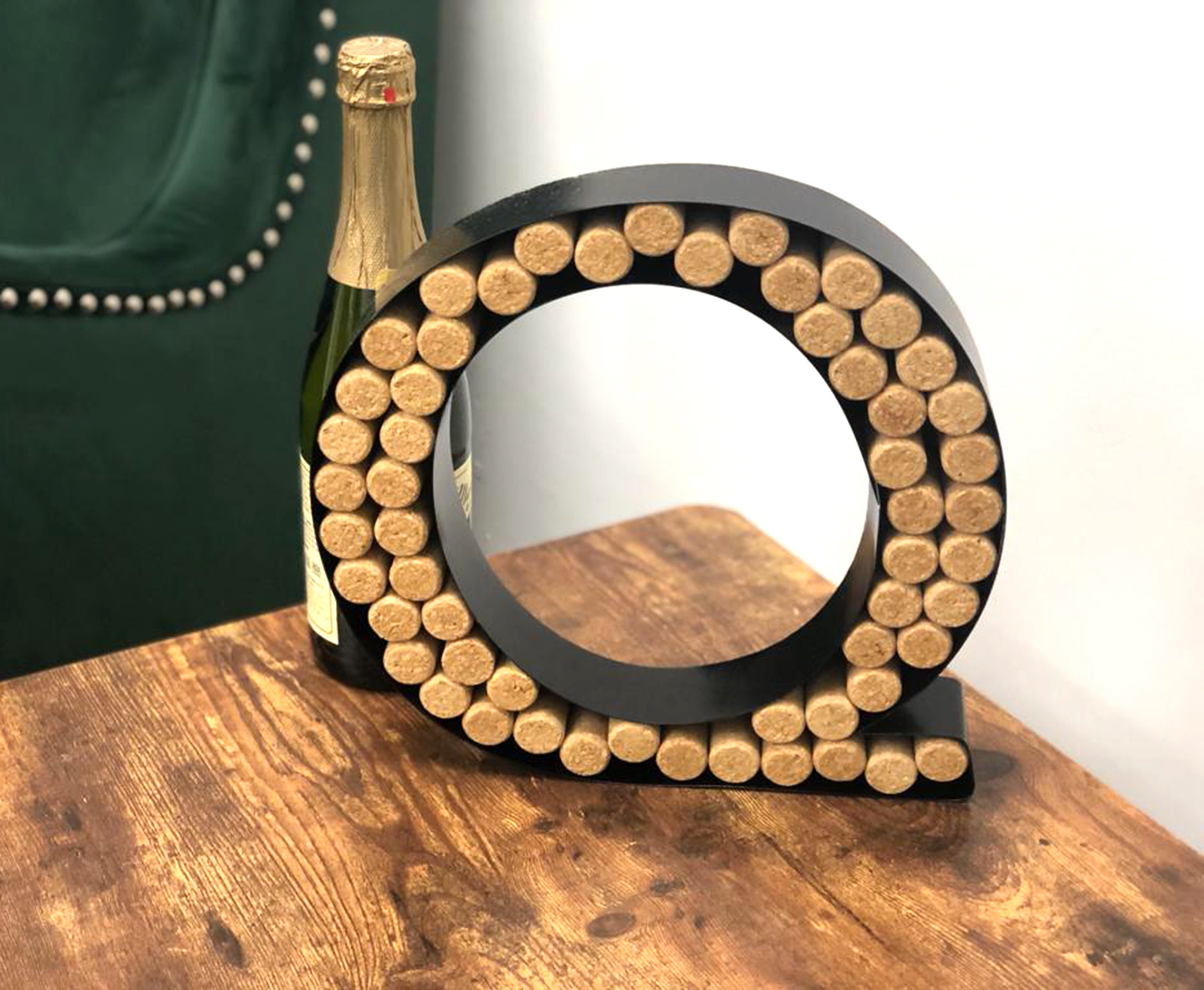 Wine Cork Holder AZ Letter Q Decorative Wine Etsy