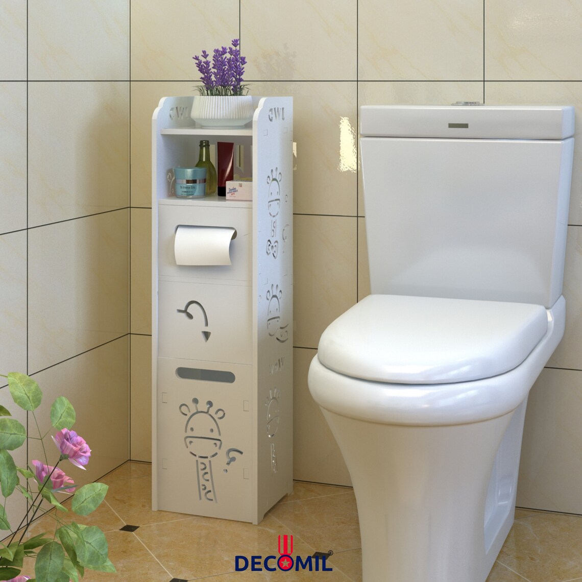 DECOMIL Small Bathroom Storage Cabinet Bathroom Storage - Etsy