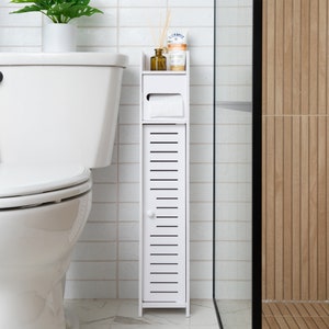 Small Bathroom Storage Cabinet, Slim Bathroom Storage Organizer